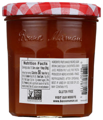 Bonne Maman jar open with spoonful of preserves, easy spreading for toast