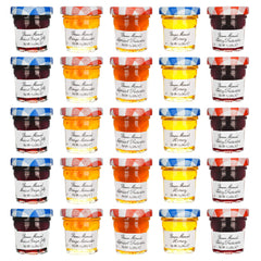 Bonne Maman front display of mini jam jars showing labels and gourmet appeal