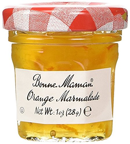 Bonne Maman mini orange marmalade front packaging showing brand and portion benefits