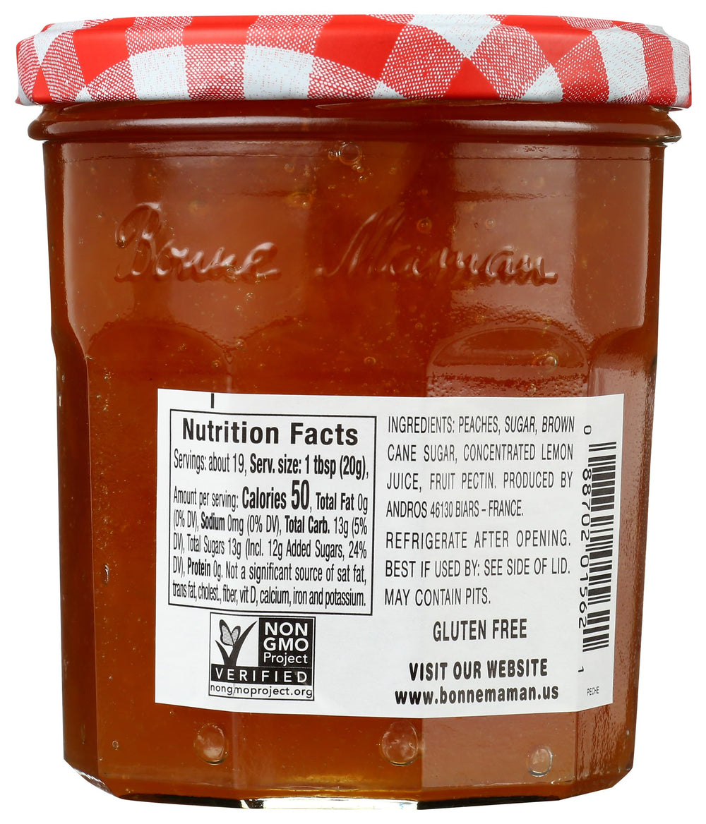 Bonne Maman jar top view revealing preserve texture and easy access benefit