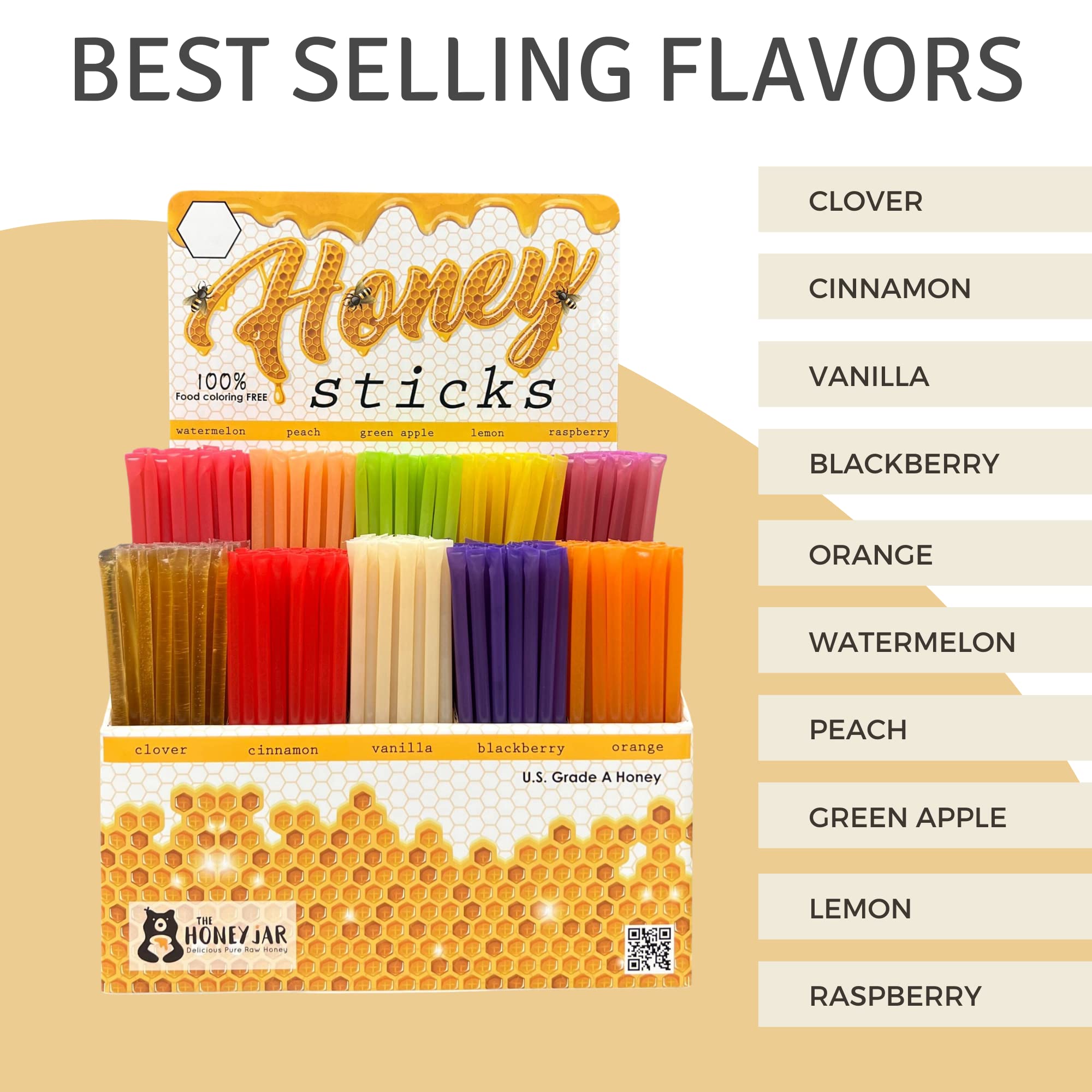 Bonneville Honey Company honey sticks in use at a checkout offering quick impulse purchase benefit