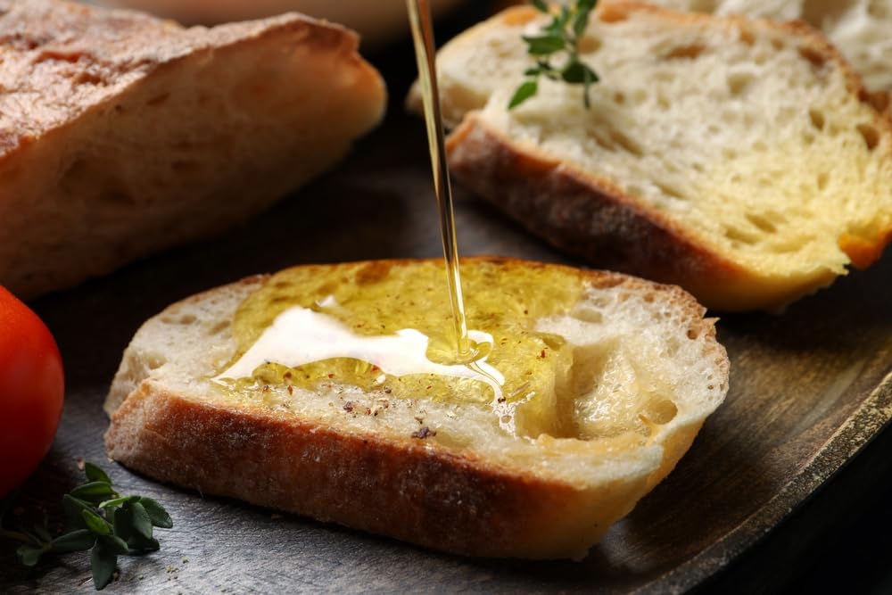 Bono drizzle on bruschetta showing enhanced taste and finishing benefit