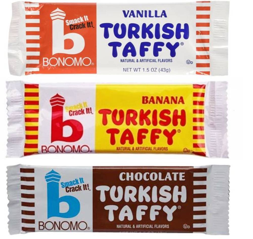 Bonomo front packaging of 9-bar variety bundle showing flavors and brand
