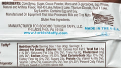 Bonomo close-up of taffy texture highlighting chewy consistency and appeal