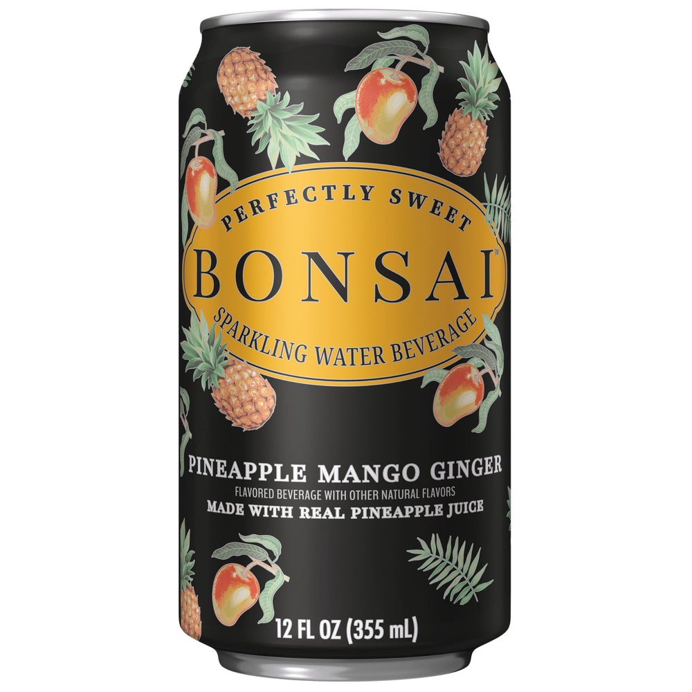 Bonsai pouring into glass with bubbles visible for refreshing appeal
