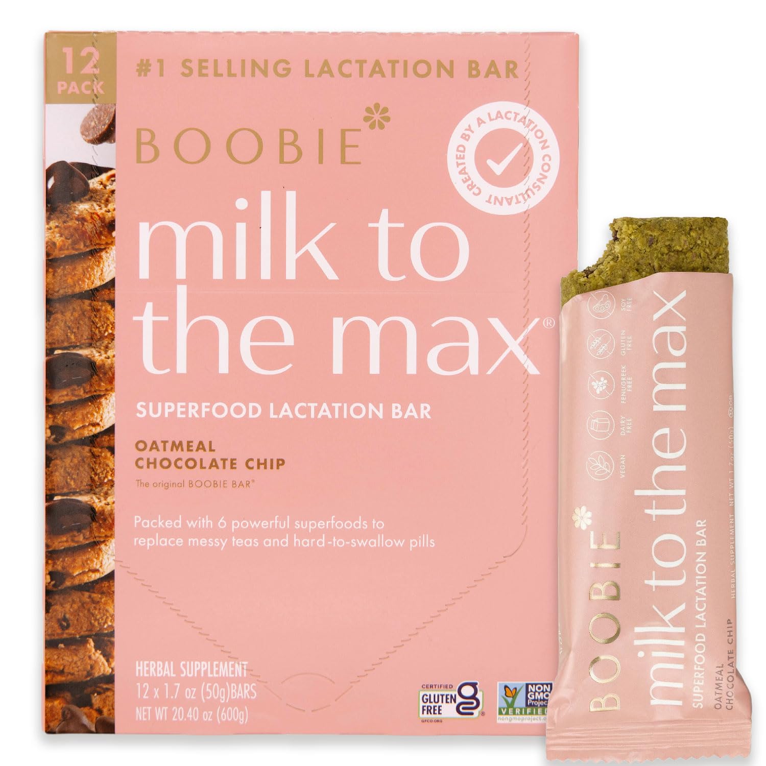 Boobie Brands open box with six wrapped bars showing pack contents and portability