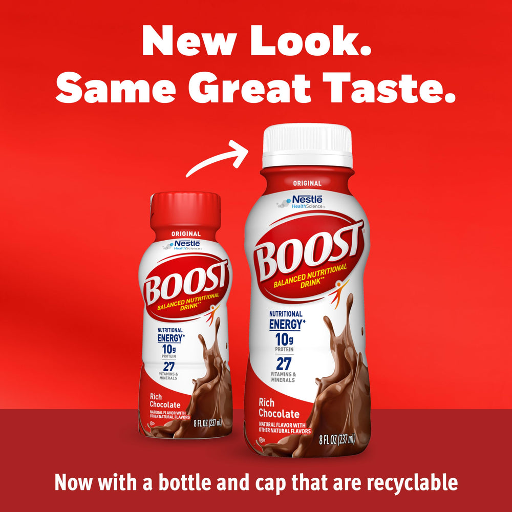 BOOST close-up label and nutrition facts for transparency and trust