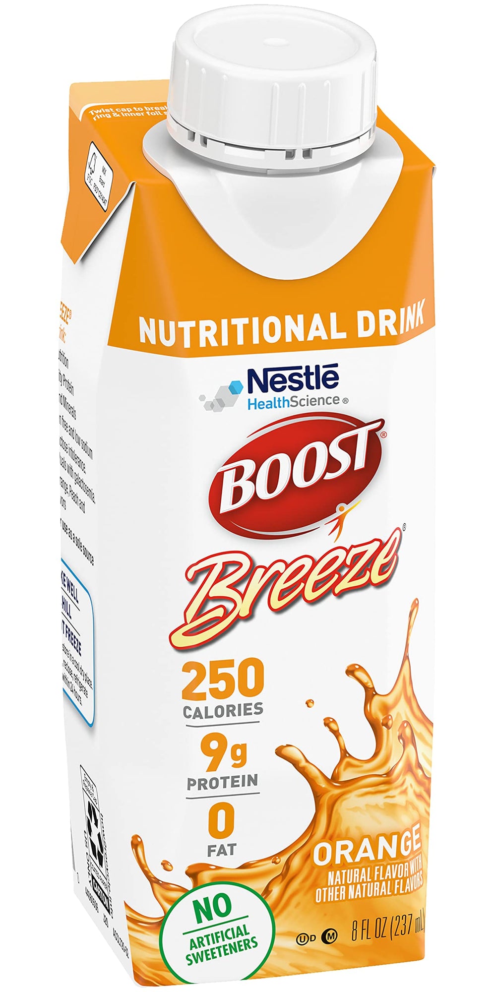 BOOST Breeze clear liquid texture in bottle showing light fruit clarity and appeal