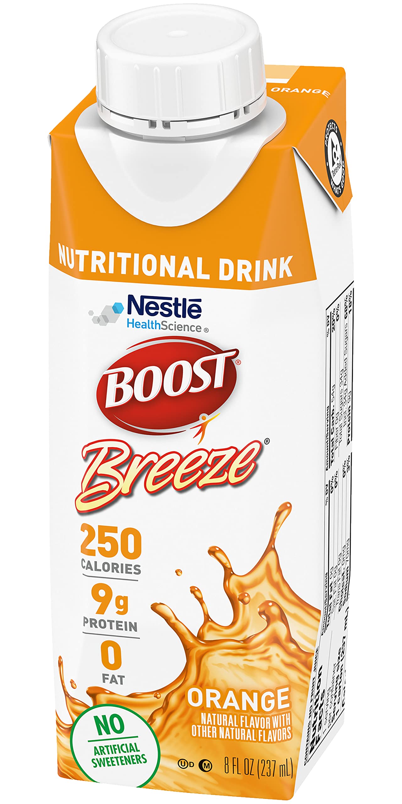 BOOST Breeze poured into glass demonstrating ready-to-drink convenience and taste