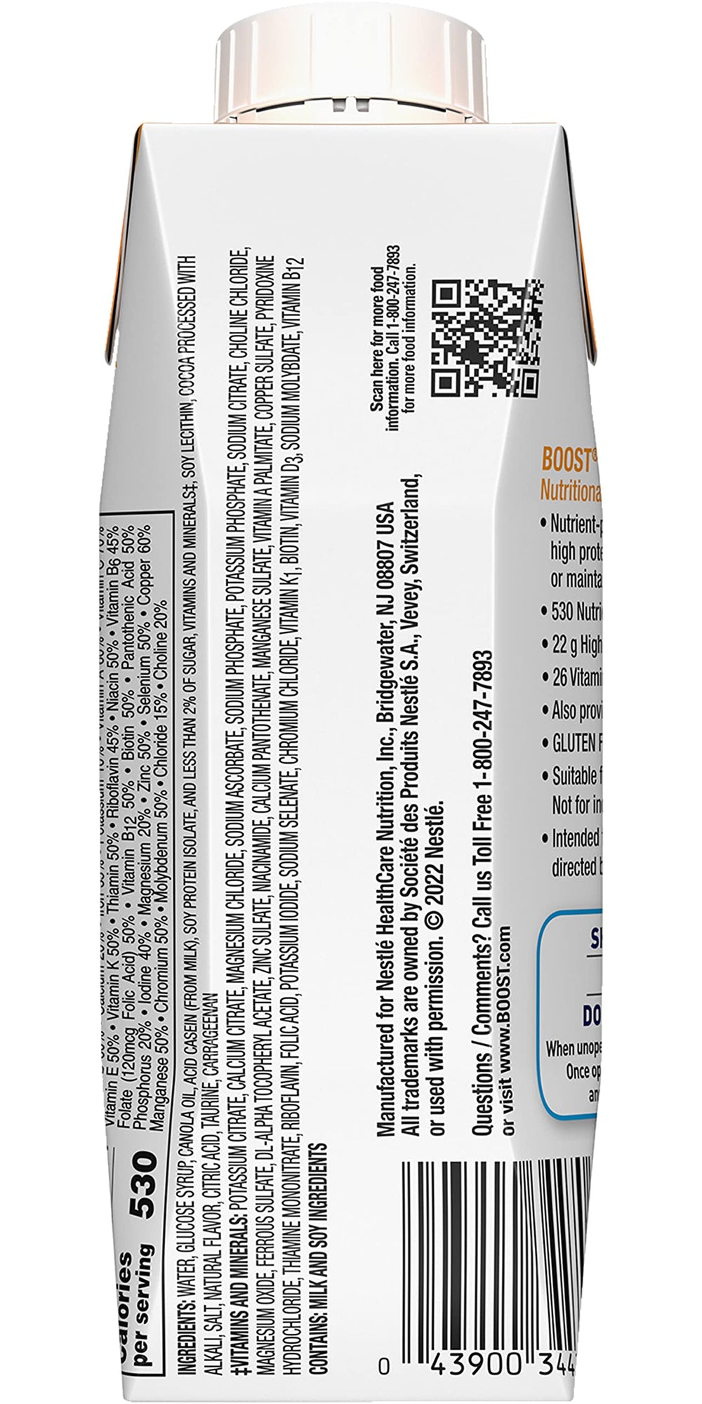 BOOST bottle in hand demonstrating portable high-calorie nutrition