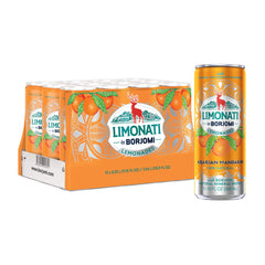 BORJOMI front can view showing citrus branding and easy grab convenience