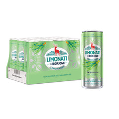 BORJOMI front packaging 12-pack showing cans and branding for easy selection