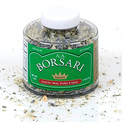 Borsari Original close-up of salt granules with herbs highlighting balanced seasoning