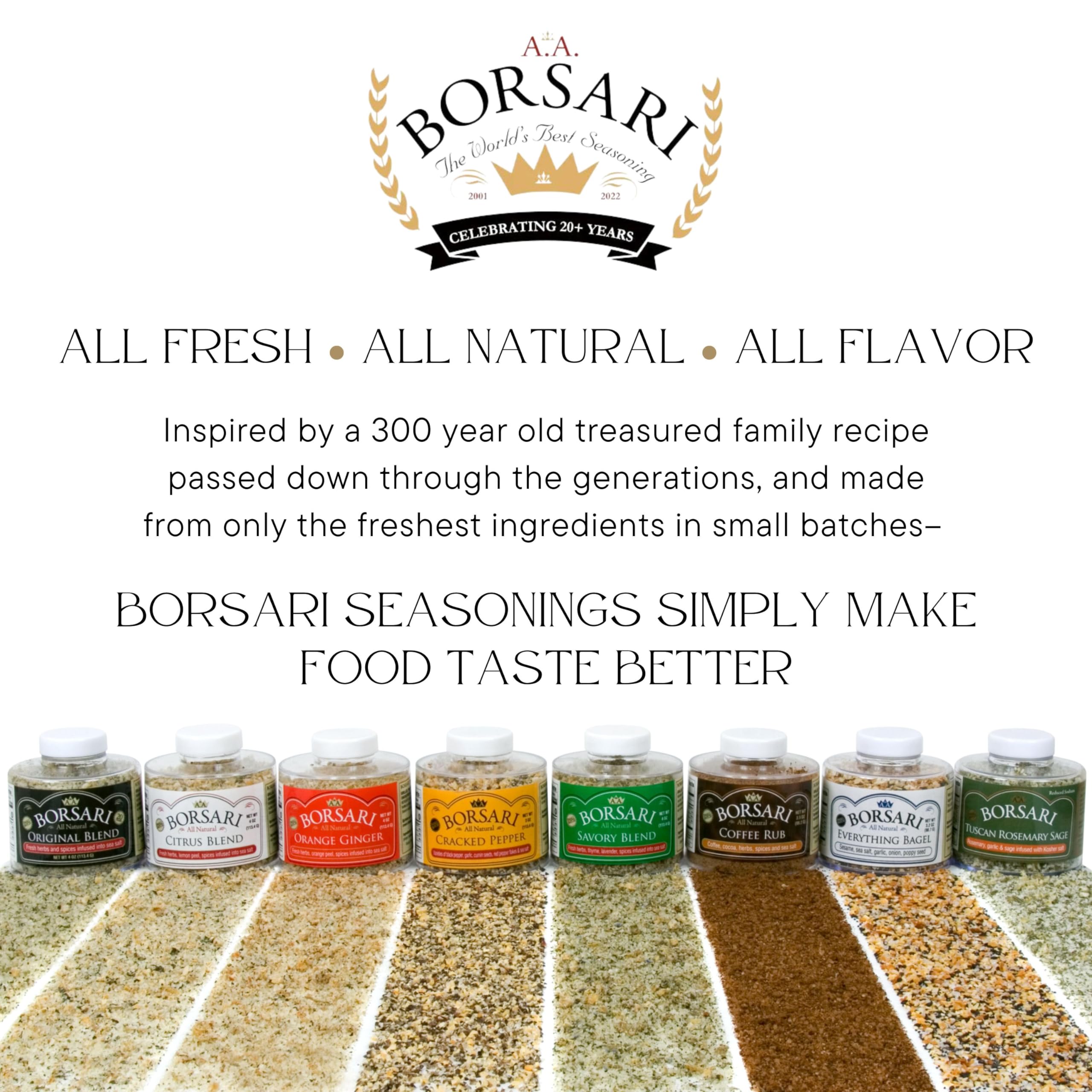 Borsari used on roasted vegetables offering enhanced taste and color