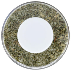 BORSARI coarse salt and herb texture close-up for visible seasoning quality benefit