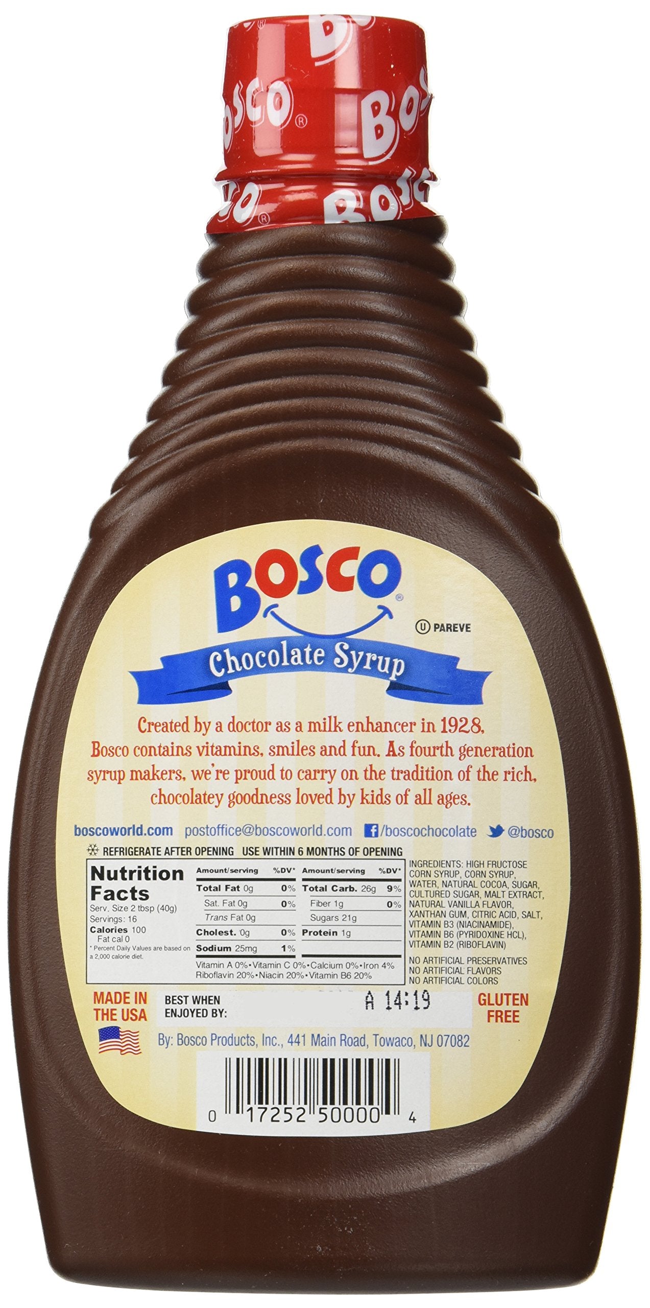 Bosco close-up syrup drizzle on ice cream highlighting thick texture benefit