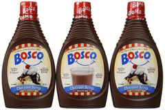 Bosco front packaging 22oz squeeze bottle shows label and easy-pour cap benefit