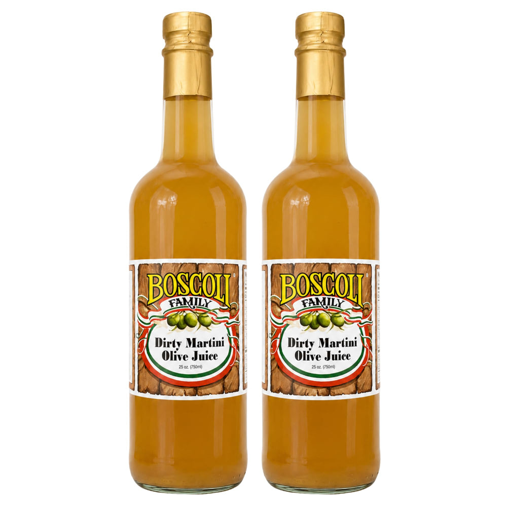 Boscoli Family front view of two 25 oz bottles showing packaging and quantity benefit