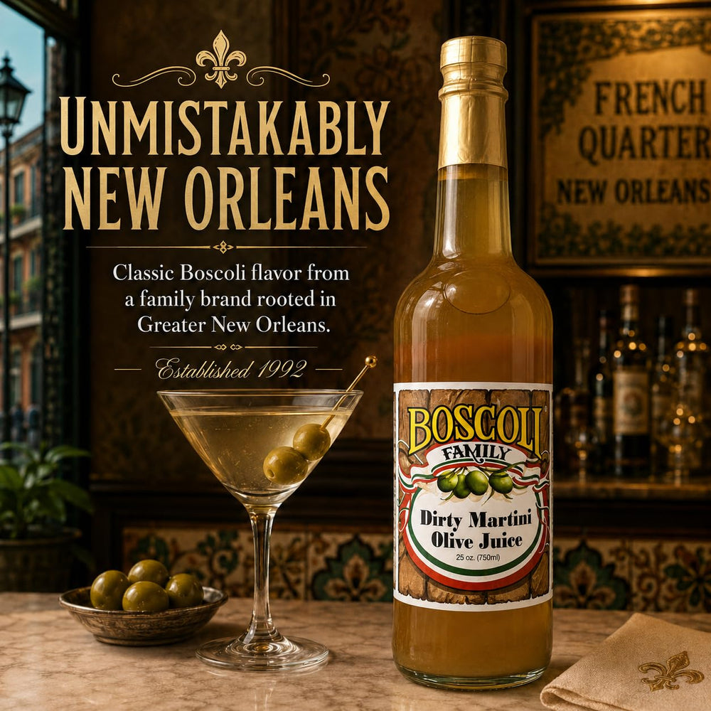 Boscoli Family olive juice added to salad bowl showing culinary versatility benefit