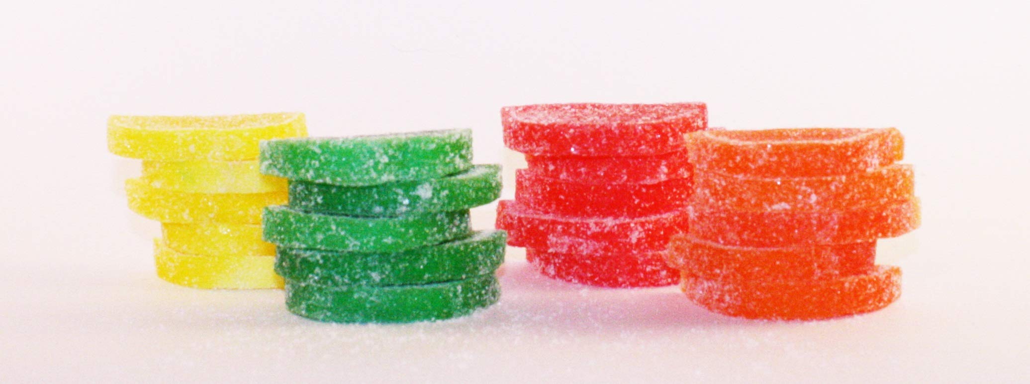 Boston Fruit Slices close-up sugar coating highlighting texture and chew