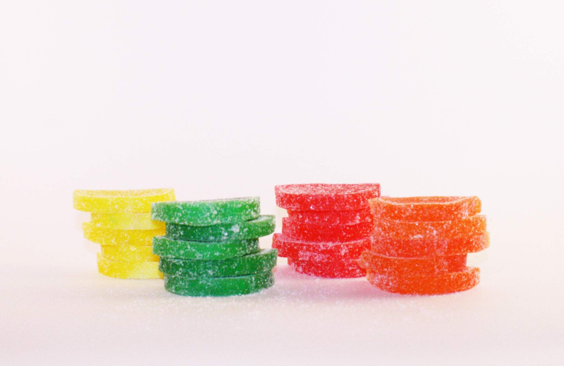 Boston Fruit Slices close-up texture of sugar-coated slice, showcasing chew and freshness