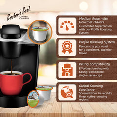 Bostons Best cup in hand demonstrating single-serve scale and grab-and-go convenience