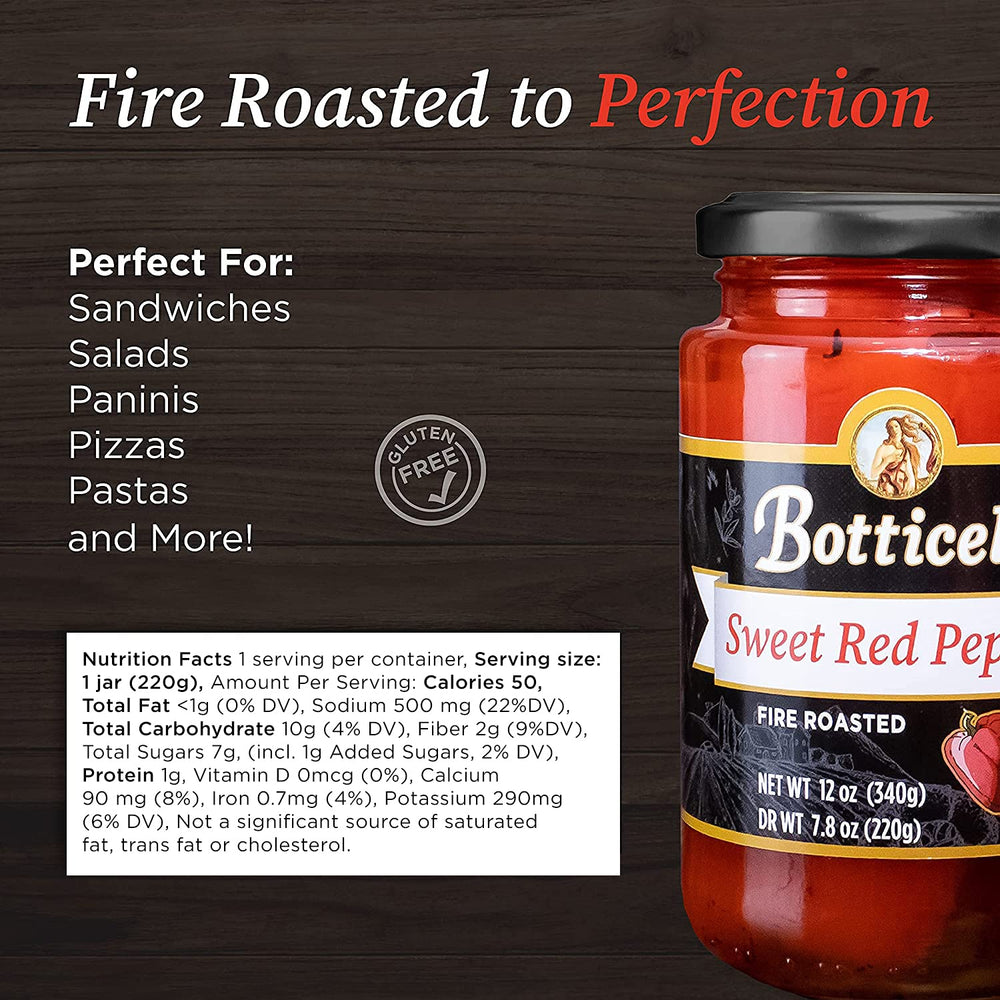 Botticelli peppers plated on pasta adding smoky flavor to meal