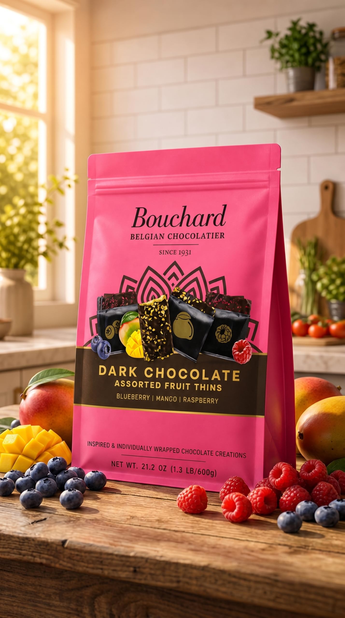 Bouchard fruit thins in a serving bowl at a gathering showing attractive presentation