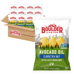 Boulder Canyon front packaging showing chip bag for quick identification and appeal