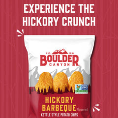 Boulder Canyon Spicy Green Chili bag detail emphasizing spicy flavor option and crunch
