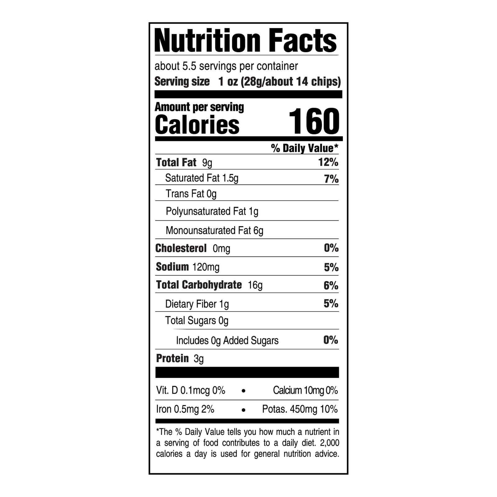 Boulder Canyon open bag with visible chips illustrating freshness and portion size
