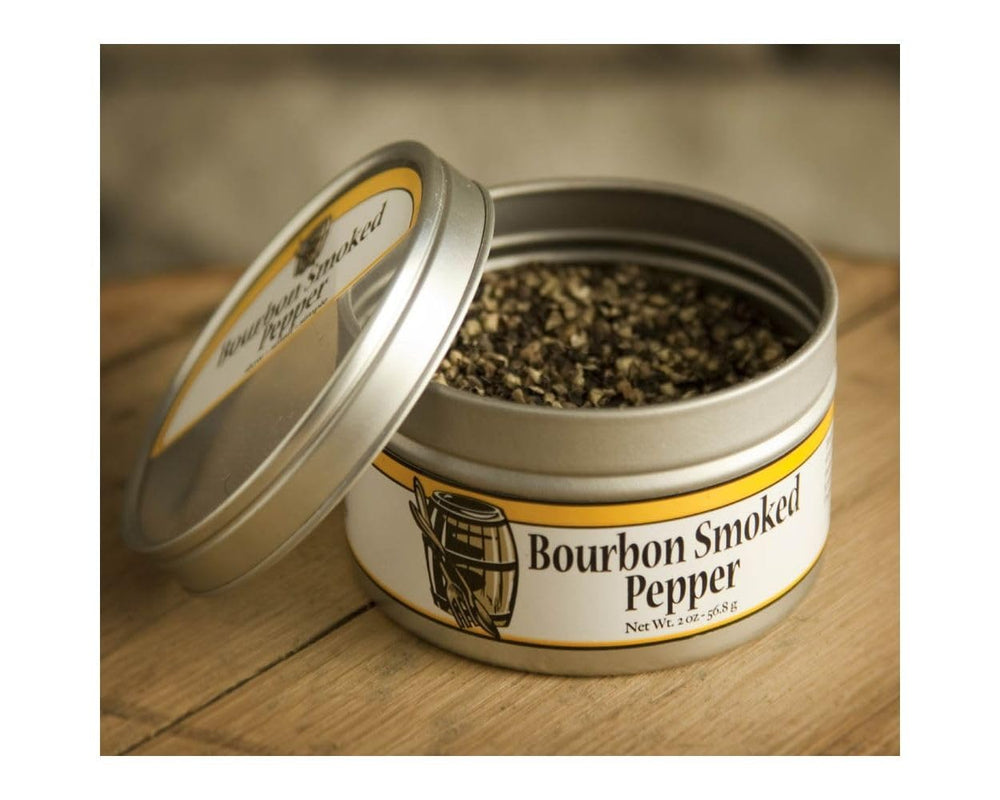 Bourbon Barrel Foods close-up of quarter-cracked peppercorns highlighting texture benefit