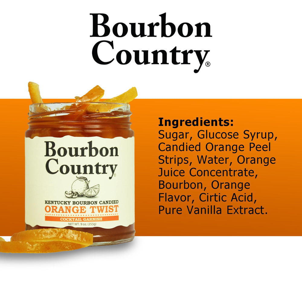 Bourbon Country closeup of candied orange twist texture highlighting syrup sheen and chew