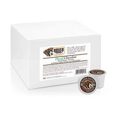 Boxer Coffee brewed cup with steam highlighting natural chocolate aroma and rich body