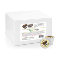Boxer Coffee box next to mug showing scale and bulk supply benefit