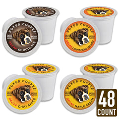 Hand holding Boxer Coffee pod to show scale and compatibility with K-Cup brewers for ease