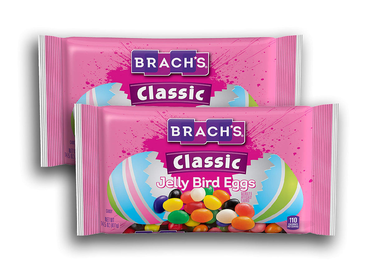 Brach's front packaging showing colorful jelly bird eggs, perfect for sharing