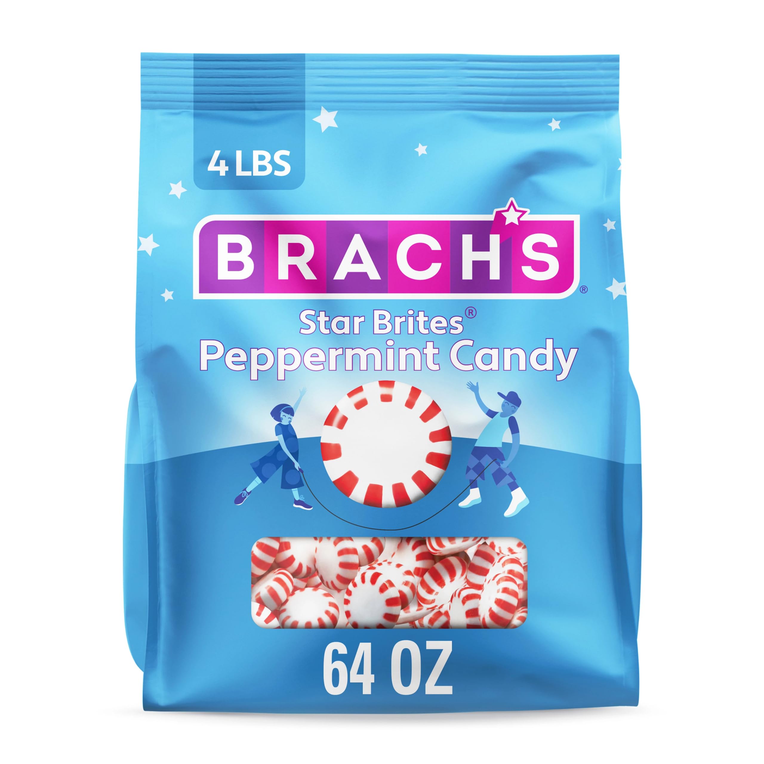 Brach's front-of-bag showing bulk 64 oz package and branding for easy purchase