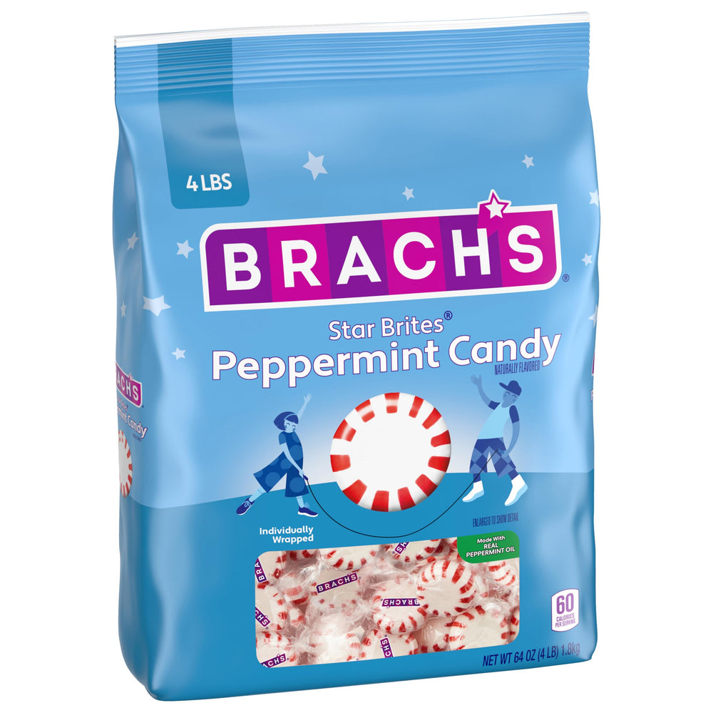 Brach's closeup of individually wrapped mints highlighting freshness and convenience