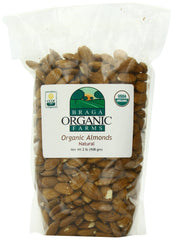 Braga Organic Farms front packaging of 2 lb almonds showing label and certified organic benefit