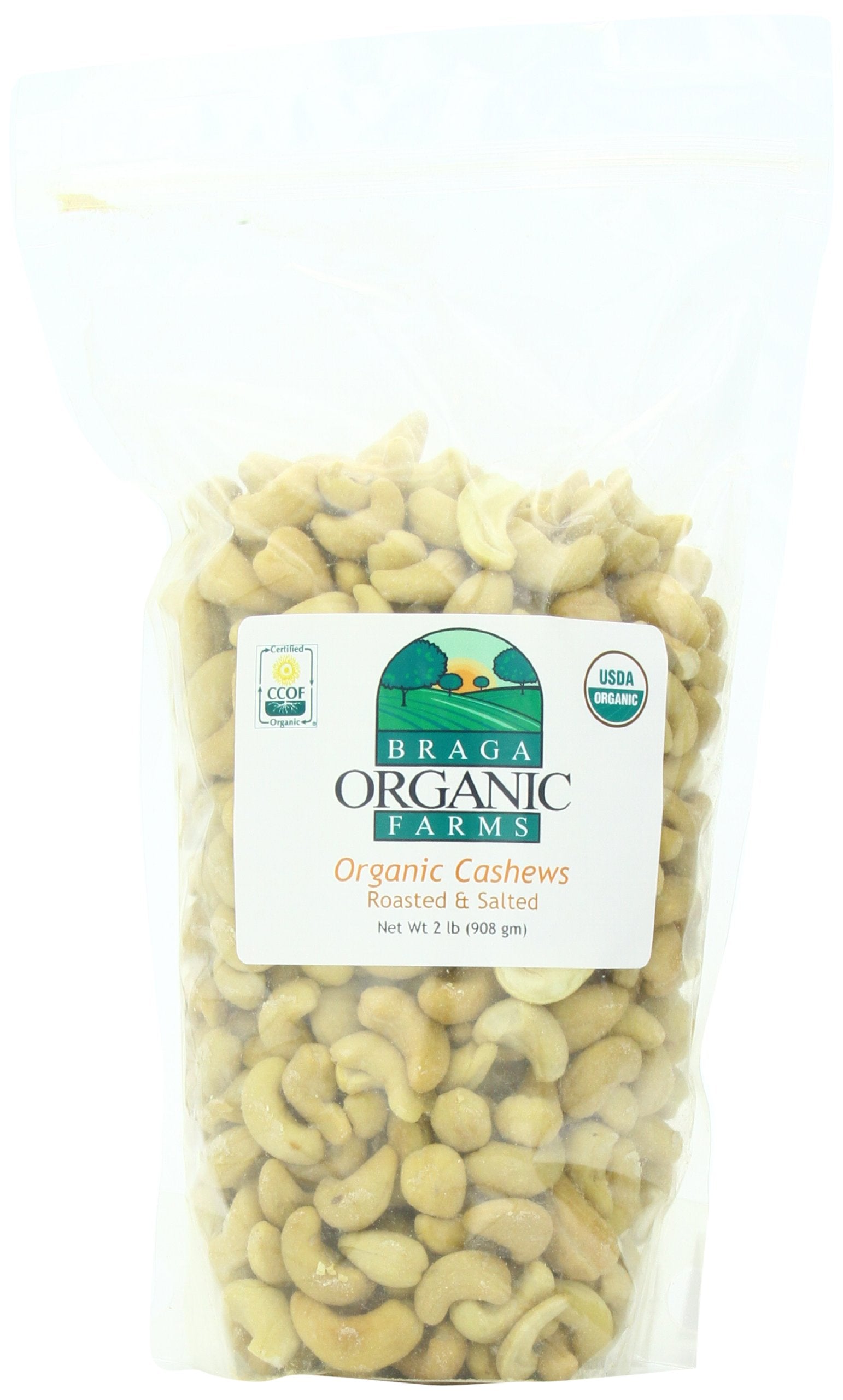 Braga Organic Farms front packaging showing 2 lb bag and organic label, highlights freshness