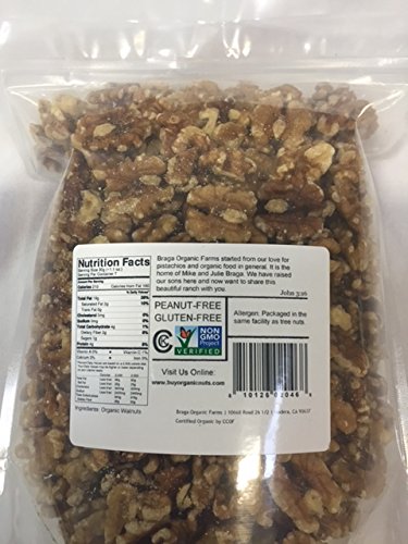 Braga Organic Farms bag label with organic certification and fresh-harvest detail