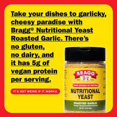 Bragg jar open with seasoning visible for easy sprinkling and fresh flavor
