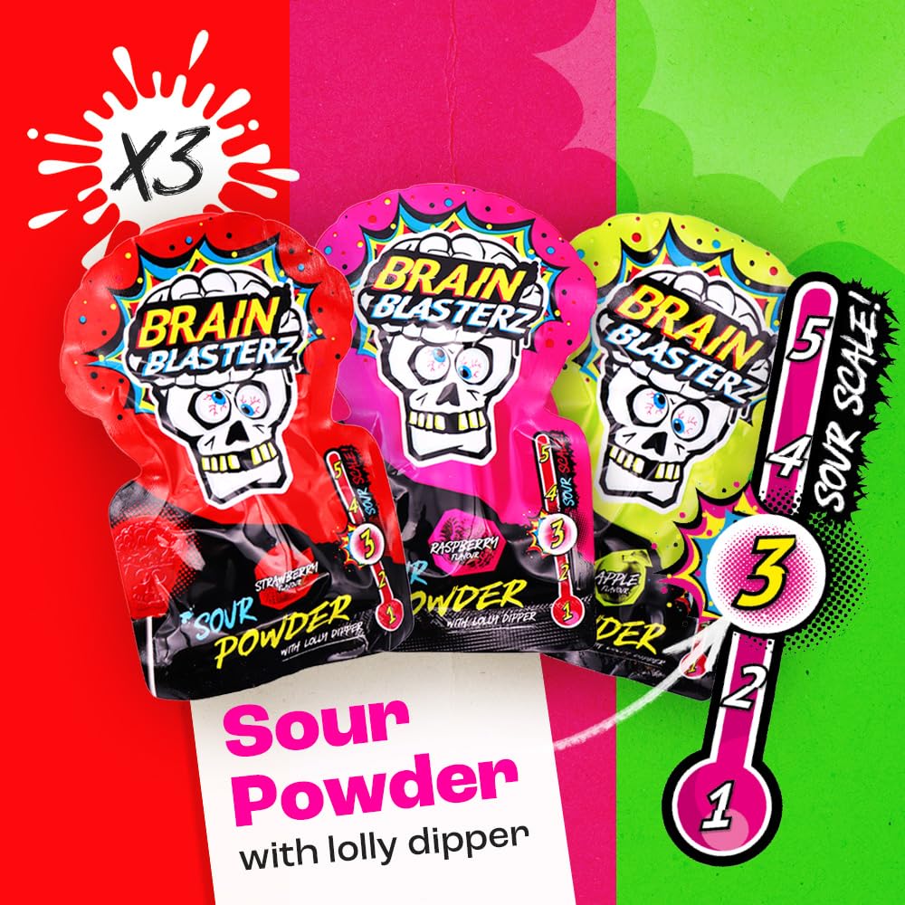 Brain Blasterz sour spray detail highlighting nozzle and quick intense flavor delivery benefit