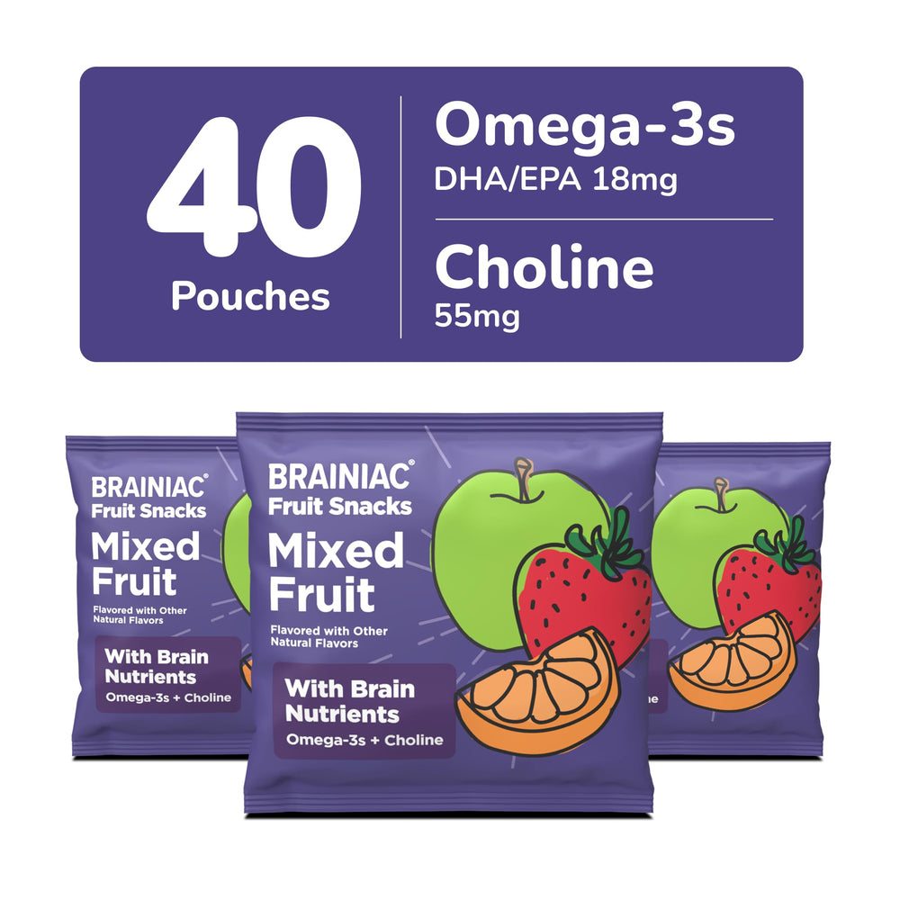 Brainiac packs in a child's lunchbox, convenient brain-boosting snack option