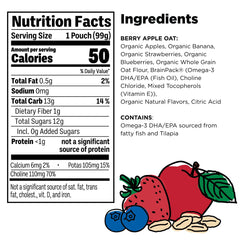 Brainiac pouch texture close-up showing smooth fruit and oat blend