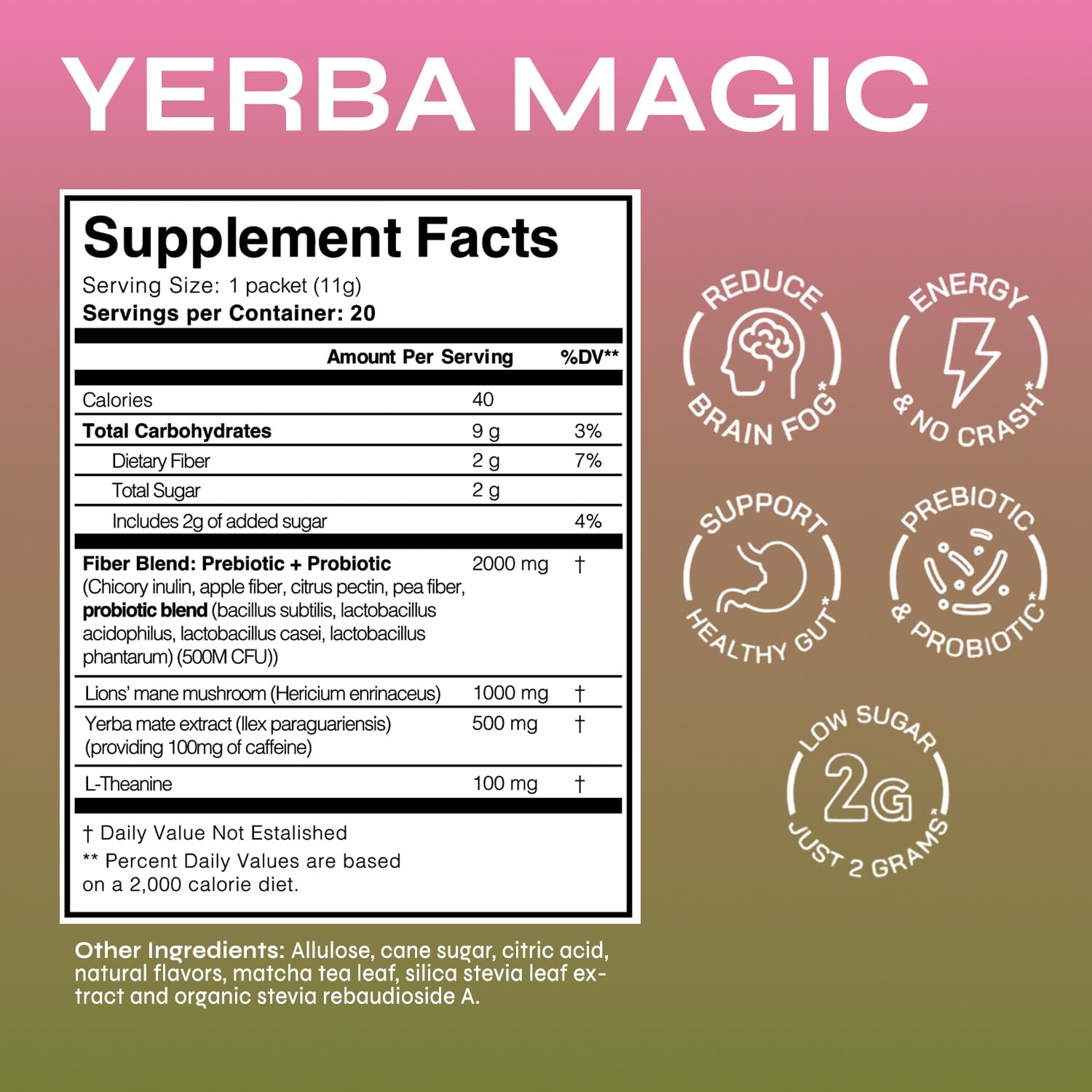 Brainista product label showing ingredient amounts and benefits