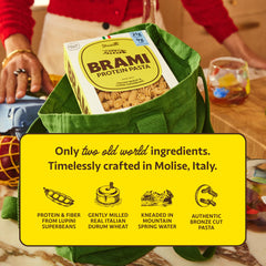 Brami close-up bronze cut texture for improved sauce absorption