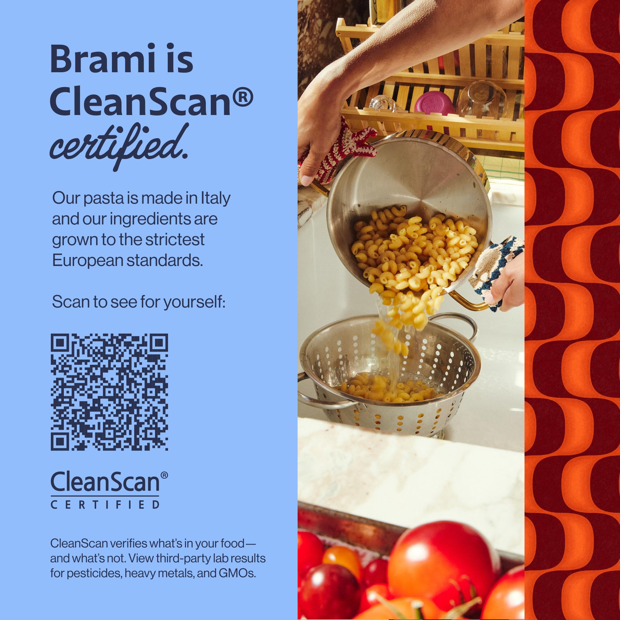 Brami nutrition label and short ingredients list for transparency