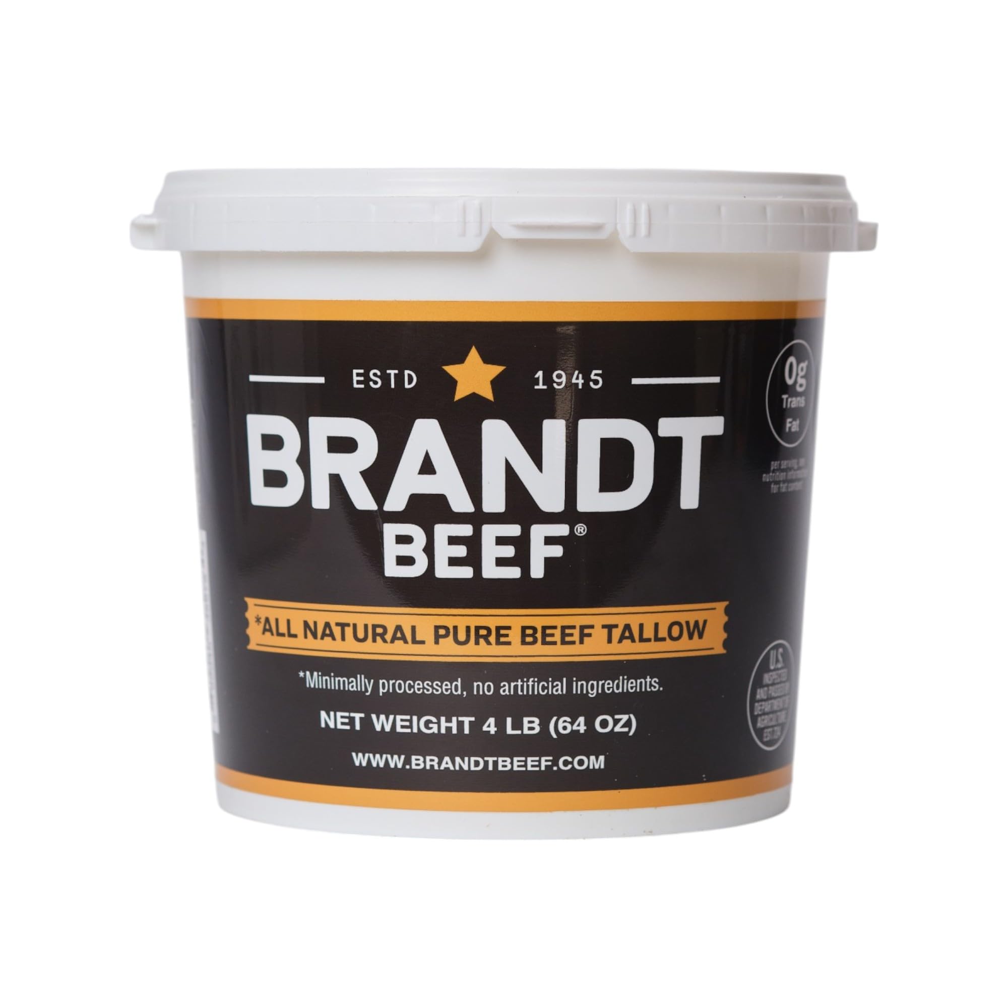 Brandt Beef tub front view showing packaging and value-size convenience